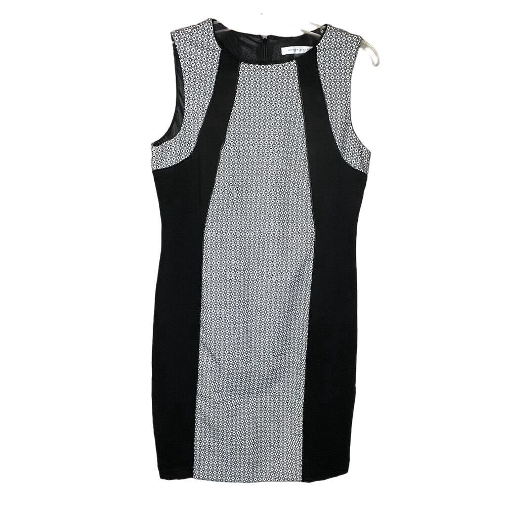 Peter Nygard Women's Color Block Sleeveless Dress Size 10 Black